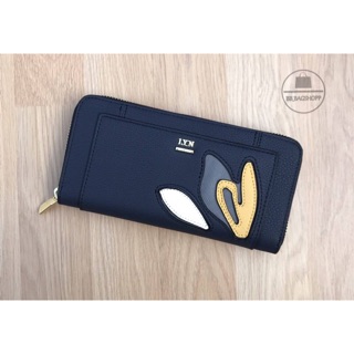 LYN HANA LONG WALLET (outlet) สีกรม