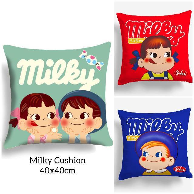 หมอนโซฟา PRINT MILKY POKO PEKO CHAN SERIES 40X40 ซม