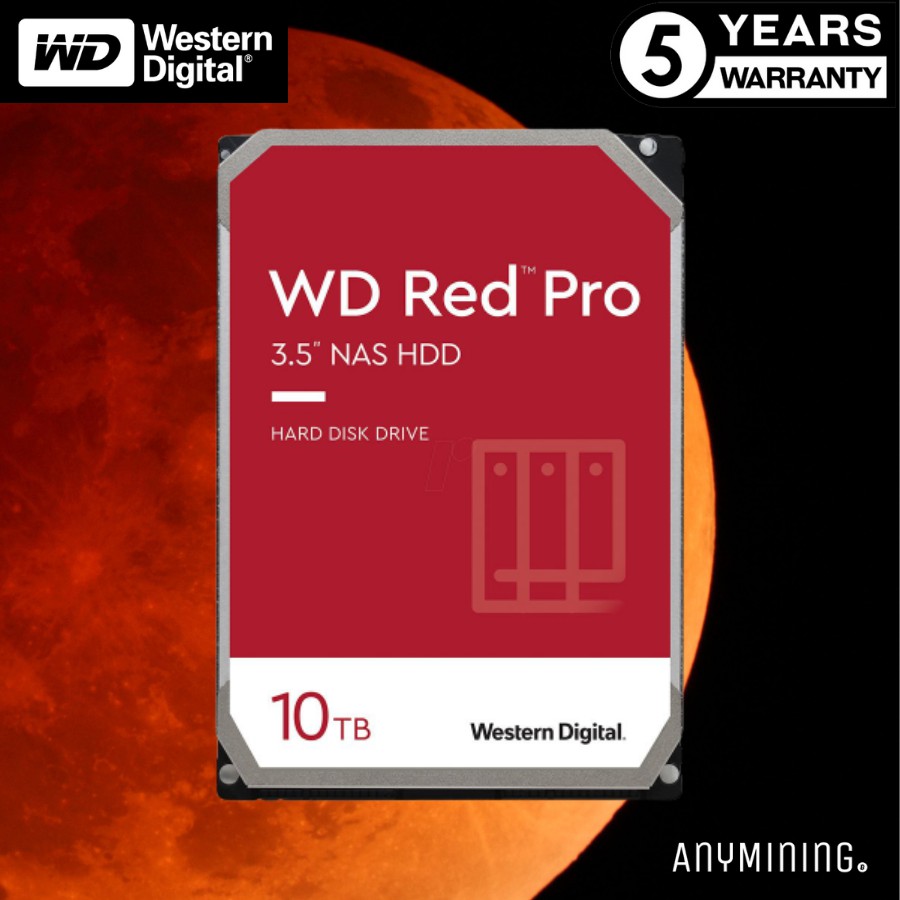 [พร้อมส่ง]ฮาร์ดดิสก์ WD RED PRO 10TB NAS HDD SATA 256MB 7200RPM (WD102KFBX) Internal Hard Drives ประกัน5ปี