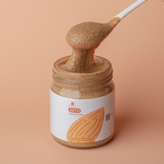 เนยถั่วคีโต อัลมอนด์ 100% ไม่ใส่น้ำตาล Keto Almond butter (Original)