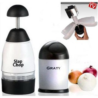 เครื่องสับอเนกประสงค์ Slap Chop กับที่บดตัดชีสหรือเครื่องปรุงพร้อมหัวเปลื่ยน