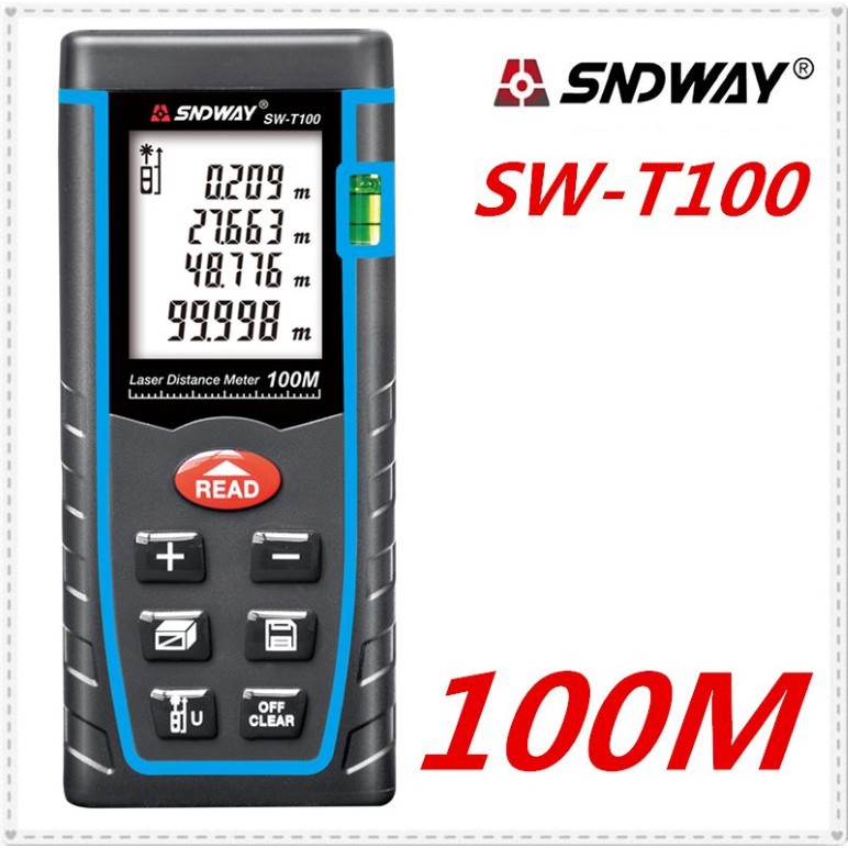 SNDWAY SW-T100 เลเซอร์วัดระยะทาง เลเซอร์วัดระยะทาง 0.05 - 100 เมตร