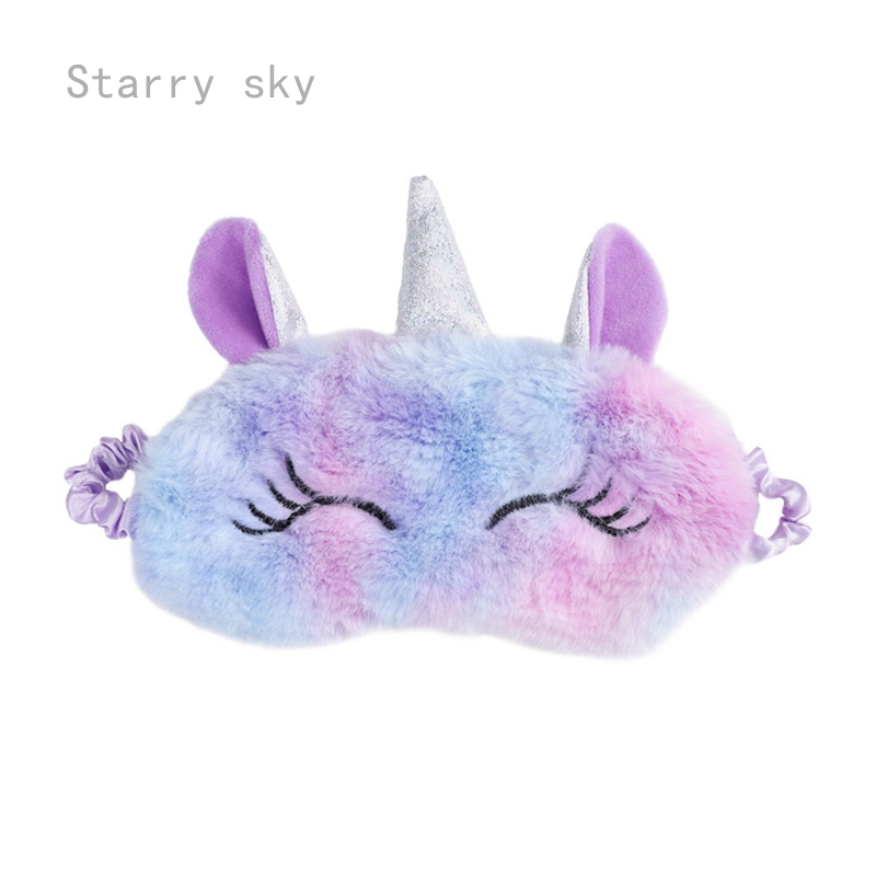 Cute Sleep Unicorn Mask Eye Shade Cover สําหรับเด็ก Blindfold Vogue Wxm