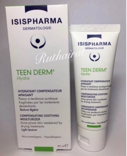 Teen derm hydra 40 ml ครีมบำรุงสำหรับผิวเป็นสิวอ่อนแอเนื่องจากการรักษาสิว แท้💯%
