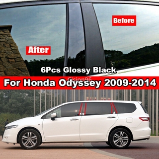 สติ๊กเกอร์ฟิล์มสีด ําสําหรับตกแต่งรถยนต์ Honda Odyssey 2009-2014 Rb3 Rb3 6 ชิ้น