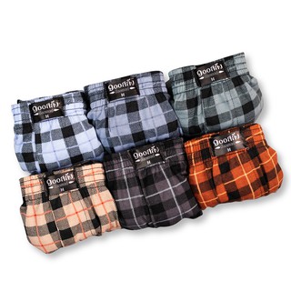 ราคา100 Salueng กางเกงบ๊อกเซอร์ (BOXER) ผ้ายืดนิ่ม เอว 26-60\" ลายสก๊อต