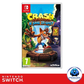 [พร้อมส่ง]Nintendo: Crash Bandicoot Nsane Trilogy + Bonus DLC (ASIA ENG Z3) แผ่นเกม สำหรับ PS4 &amp; Switch