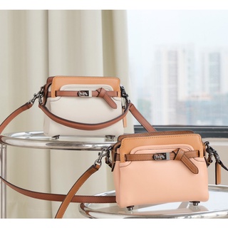 Coach C2632 Tate 18 กระเป๋าสะพายข้างขนาดเล็ก Colorblock Women Sling Handle Shoulder Bag