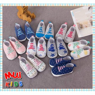 Muikids 🎨 ถุงเท้าเด็กหัดเดินมีกันลื่นในตัว รองเท้าทรง Sneakers สำหรับเด็ก รองเท้าเด็ก ถุงเท้าเด็กหัดเดิน ถุงเท้าเด็ก