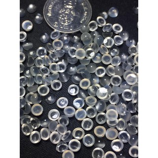 Sale!! มุกดาหาร Moonstone ทั้งหมด 100 กะรัต ขนาดกลม 4 มม. เจีรนัยหลังเบี้ยเงาสวยมาก