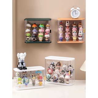 พร้อมส่ง ตู้ใส่โมเดล ด้ามจับสีทอง ขอบมน ใส่ popmart กล่องสุ่ม nendoroid