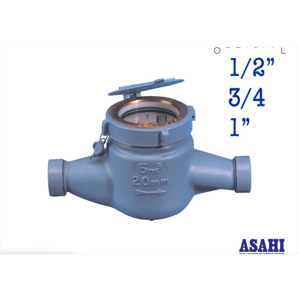มิเตอร์น้ำ ASAHI 1/2"-1"
