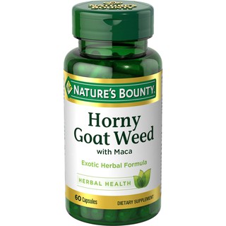 Natures Bounty Super Goat Weed with Maca Herbal Supplement 500mg, 60 Capsules