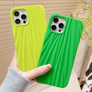 เคสโทรศัพท์มือถือแบบนิ่ม TPU เรืองแสง สีเหลือง สําหรับ iPhone 13 12 11 Pro Max 7 8 Plus X XS XR XSmax