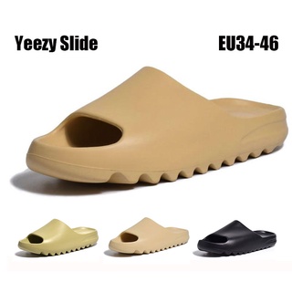 Kenye West Yeezy Slides รองเท้าแตะ ขนาดใหญ่ พร้อมโลโก้ สําหรับผู้หญิงและผู้ชาย EU33-46