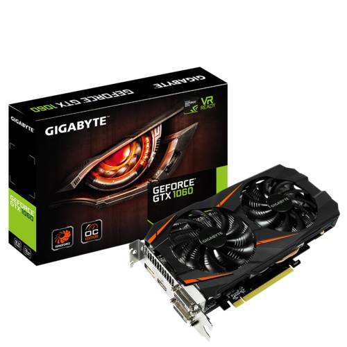 VGA (การ์ดแสดงผล) GIGABYTE GeForce GTX 1060 WINDFORCE OC 3G ( GV-N1060WF2OC-3GD )มือสองสภาพใหม่มาก