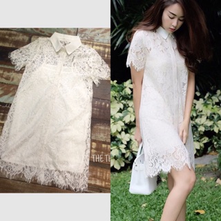 White Lace Mini Dress