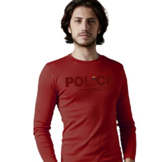 Police Bigsize เสื้อยืดแขนยาว ทรง Slim fit พอดีตัว BC022