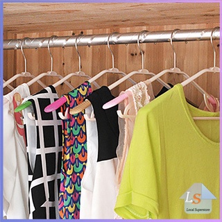 ไม้แขวนเสื้อพลาสติก ขอบหมุนได้ 360 องศา กันลื่น ไม้แขวนเสื้อกันลื่น  Non-marking Plastic Hangers