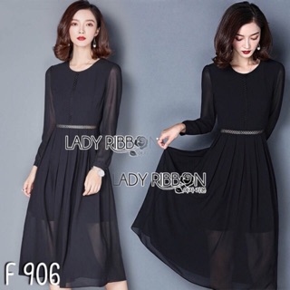 906 Maxi Dress เดรสยาวผ้ายืดโรนัลโด้