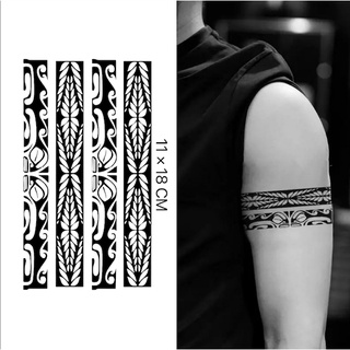 【Mars Tattoo】ใหม่ สติกเกอร์รอยสักชั่วคราว กึ่งถาวร 2 สัปดาห์ ติดทนนาน ปลอกแขน D173