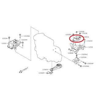 นิสสันแท้ ยางแท่นเครื่อง หลัง ซ้าย นิสสัน อัลเมร่า Nissan Almera 2011-2016