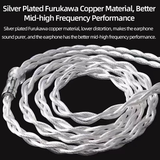 NICEHCK WhiteCrane 4 Cores Silver Plated Furukawa Copper Litz Cable 3.5mm/2.5mm/4.4mm MMCX/0.78 2Pin for NX7 MK3 Mojito ST-10s