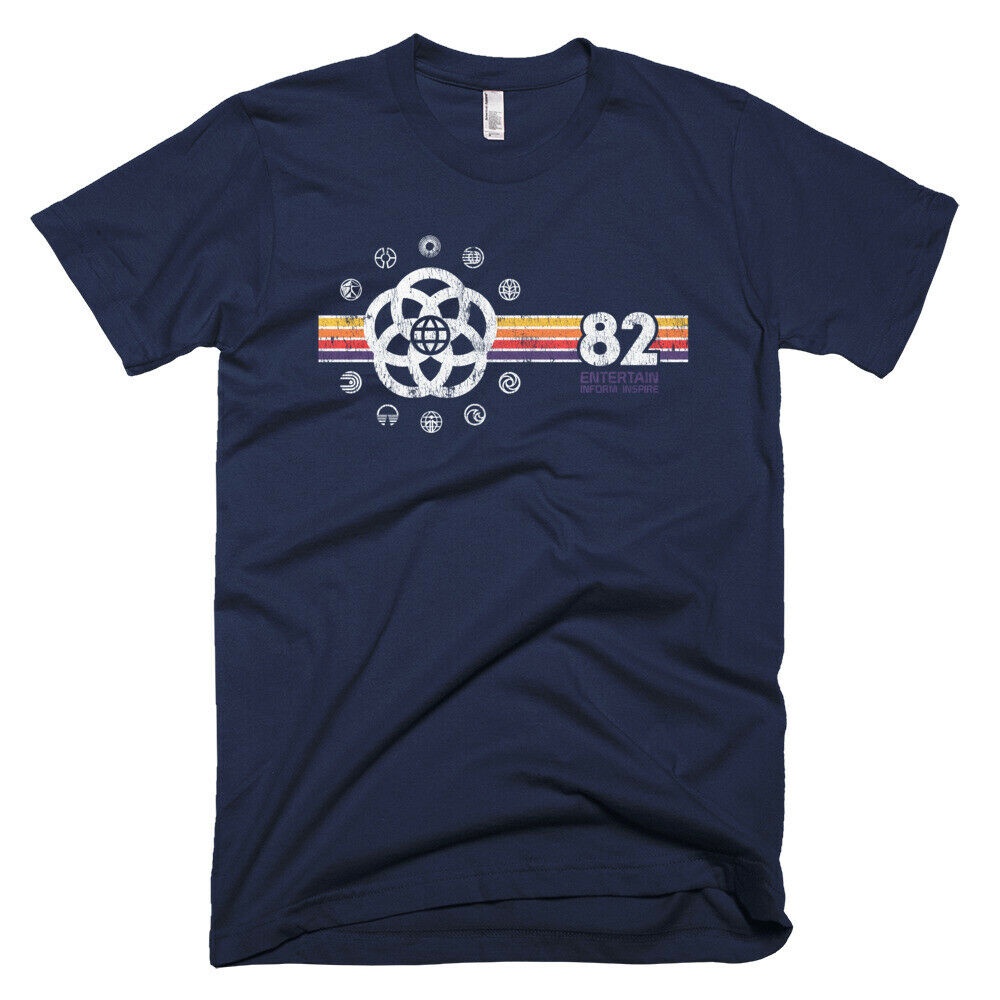 ที่กําหนดเอง Epcot Center Pavilion โลโก้ Entertain แจ้ง Inspire เสื้อยืด Walt Disney World เสื้อยืดก