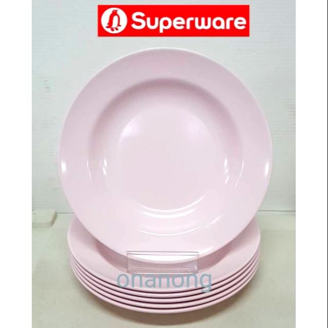 จานทรงลึก8"=6ชิ้น สีโอลด์โรสกลม ซุปเปอร์แวร์เกนดA เมลามีน100%