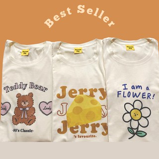 Live8# เสื้อยืดสีครีม สไตล์เกาหลี Best Seller มีอก32-50 Dream Big Tshirt