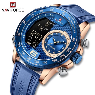 Naviforce NF9199T นาฬิกาข้อมือควอตซ์แฟชั่น สายซิลิโคน เรืองแสง กันน้ํา สําหรับบุรุษ