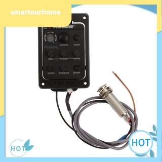 จูนเนอร์กีตาร์ 4 - Band Eq Piezo Pickup สําหรับ Fishman 201 , สีดํา
