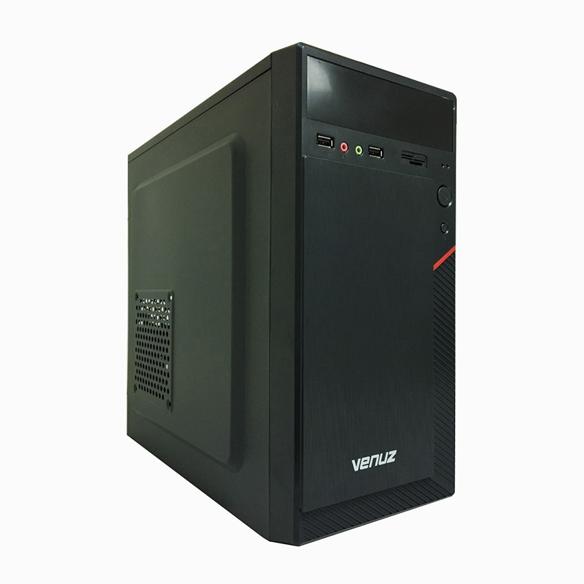 VENUZ micro ATX Computer Case VC3311 – Black/Red