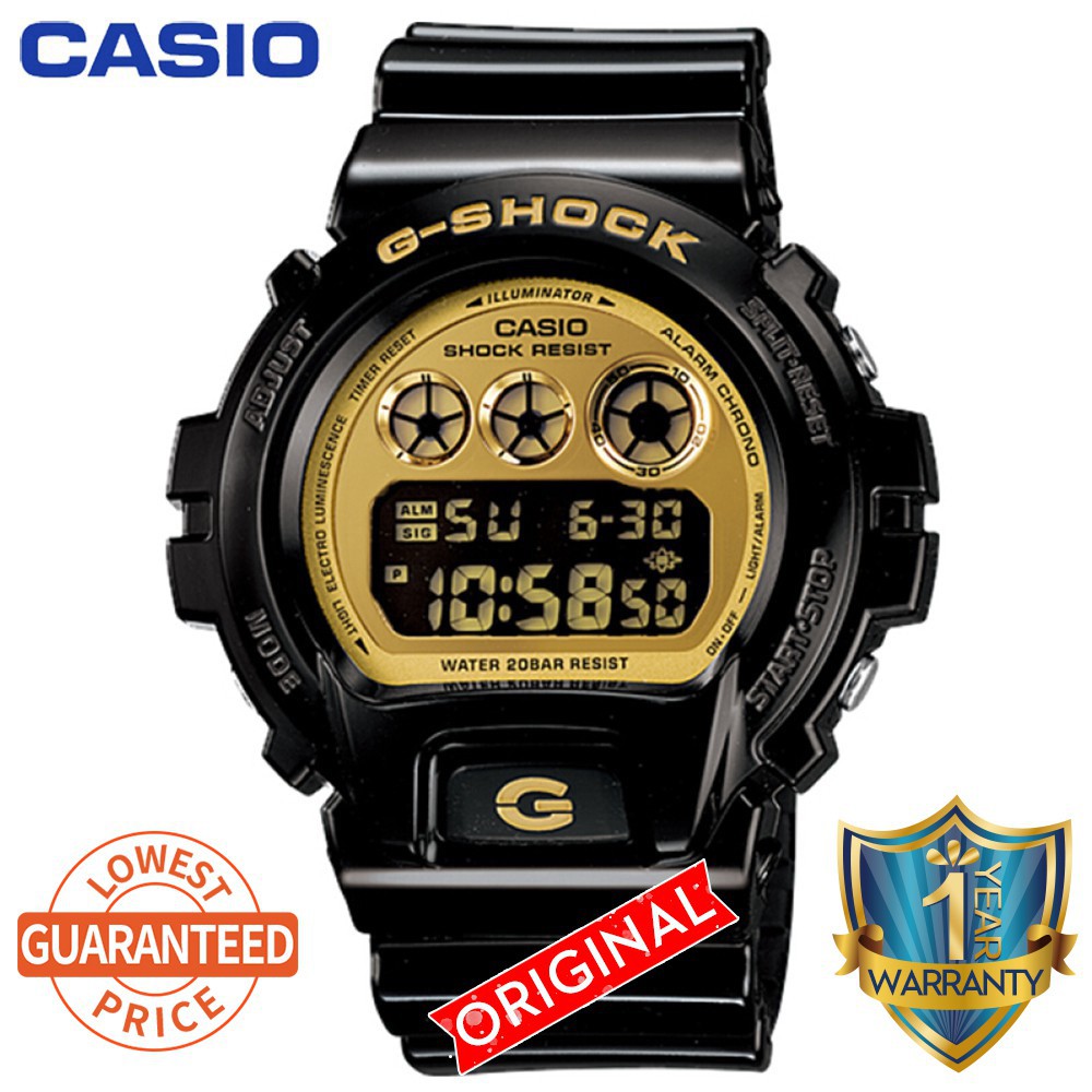 g shock watch black and gold price