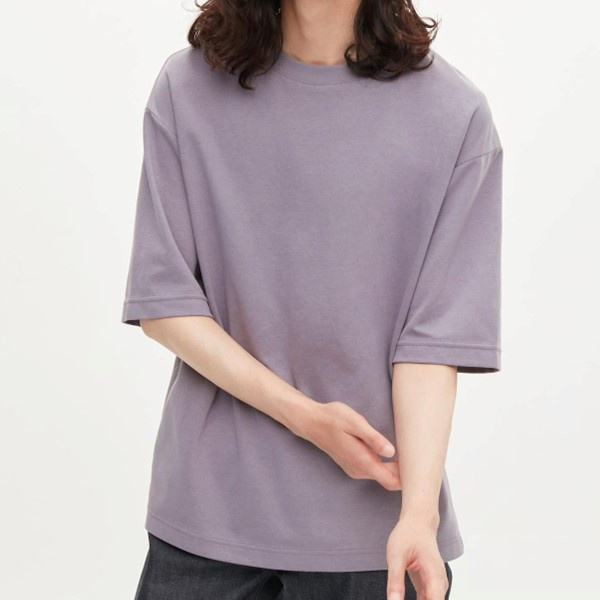UNIQLO ของแท้ เสื้อยืด AIRism คอตตอน คอกลม แขนสั้น ทรงหลวม Uniqlo U / Uniqlo U AIRism Cotton Crew Neck Oversize #4