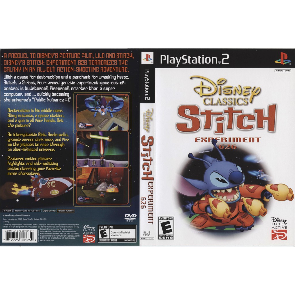 แผ่นเกมส์ Stitch Experiment 626 PS2 Playstation2 คุณภาพสูง ราคาถูก