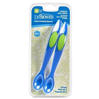 Dr.Browns : DRBTF201 ชุดช้อน Infant Feeding Spoon - Blue, 2pk