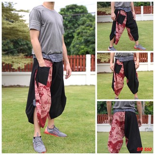 Samurai Pants กางเกงซามูไรเอวมัดลายปลามังกร