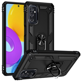 เคส Samsung Galaxy M23 5G ฮาร์ดเคสกันกระแทกเคสโทรศัพท์ Hybrid Armor Shockproof Ring Case Samsung M23 5G Cover Stand
