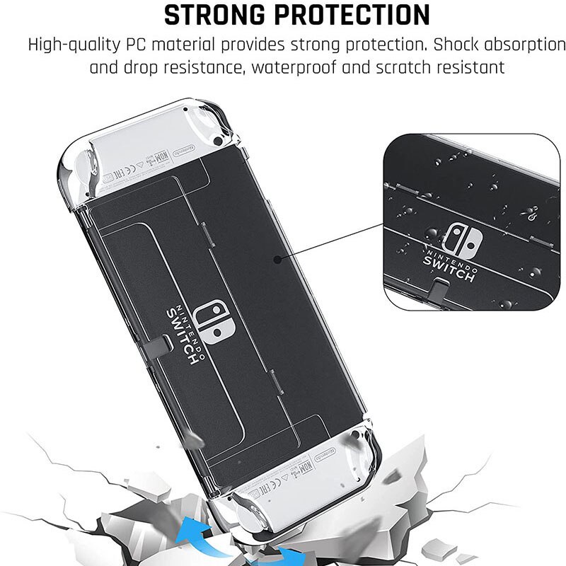 Nintendo Switch OLED Storage Carry Bag Accessories Kit PC Clear Cover ...