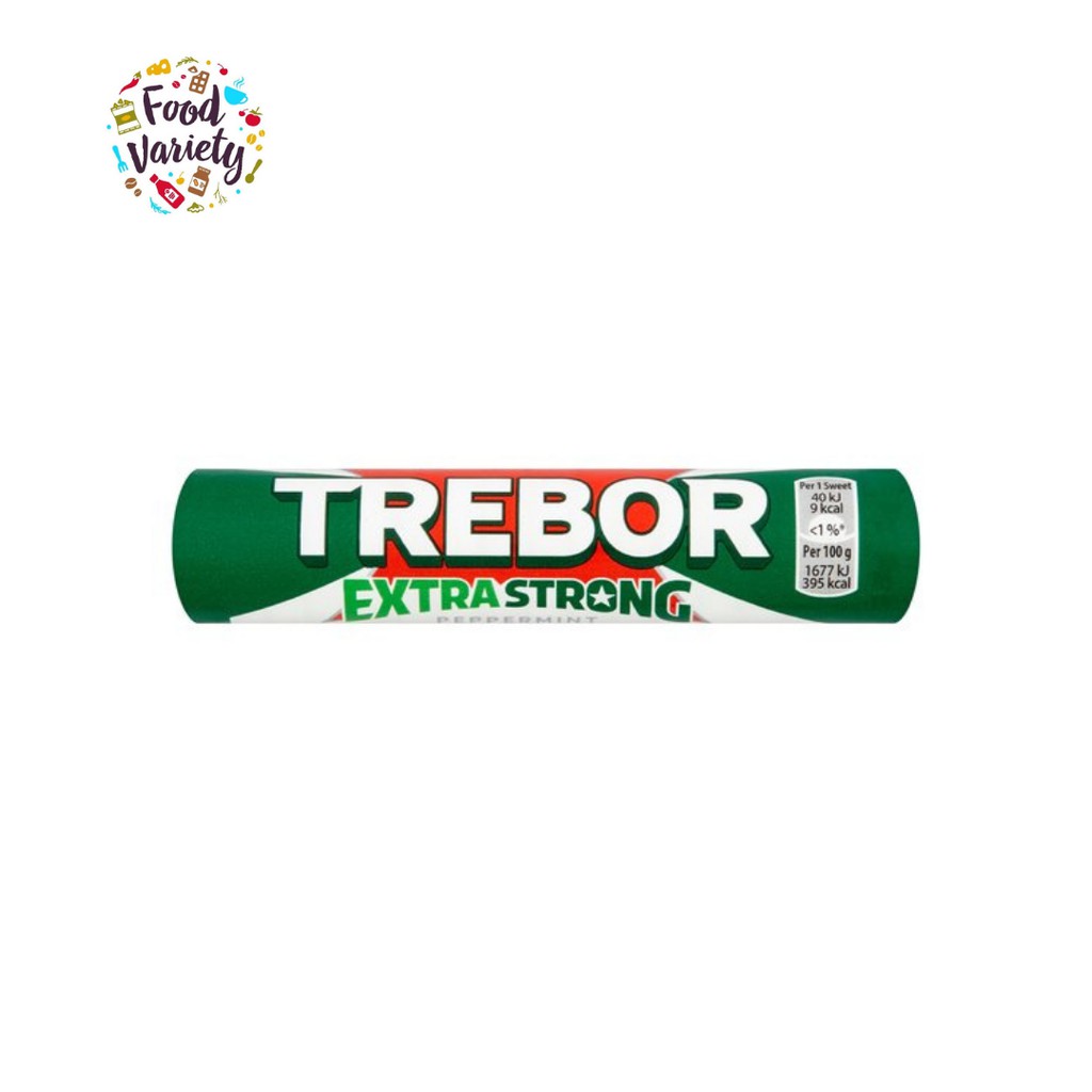 [Best Before 24 Sep 2026]Trebor Extra Strong Peppermint Flavour 41.3g ทรีบอร์ ลูกอมรสเอ๊กซ์ตร้าสตรองเปปเปอร์มิ้นท์ 41.3