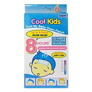 Cool Kids เจลลดไข้ แผ่นเจลลดไข้ ลดไข้ สำหรับเด็ก จำนวน 1 กล่อง บรรจุ 6 ชิ้น (3X19364)