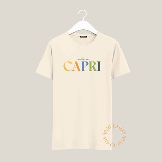 สไตล์มินิมอล Dude and Co. - Capri เสื้อยืด คนดังสามารถปรับแต่งได้