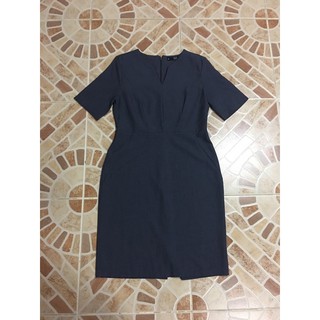 🎈Used Like New : เดรสน้ำเงินออกเทา (พร้อมส่ง)