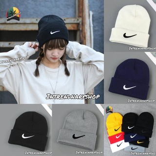 หมวกไหมพรม NIKE ไนกี้ 5สี ใส่หน้าหนาว คุณภาพดี ราคาถูก มีบริการเก็บเงินปลายทาง Knitted Winter Hat Beanies Fashion