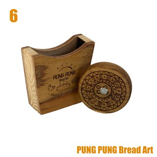 Pung Pung Bread Art :Bread lame Handcraft UFO design with wood stand ที่กรีดลายขนมปัง v.2