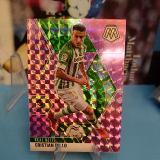 2020-21 PANINI MOSAIC LA LIGA Cristian Tello pink-green prizm /49 #7 Real Betis