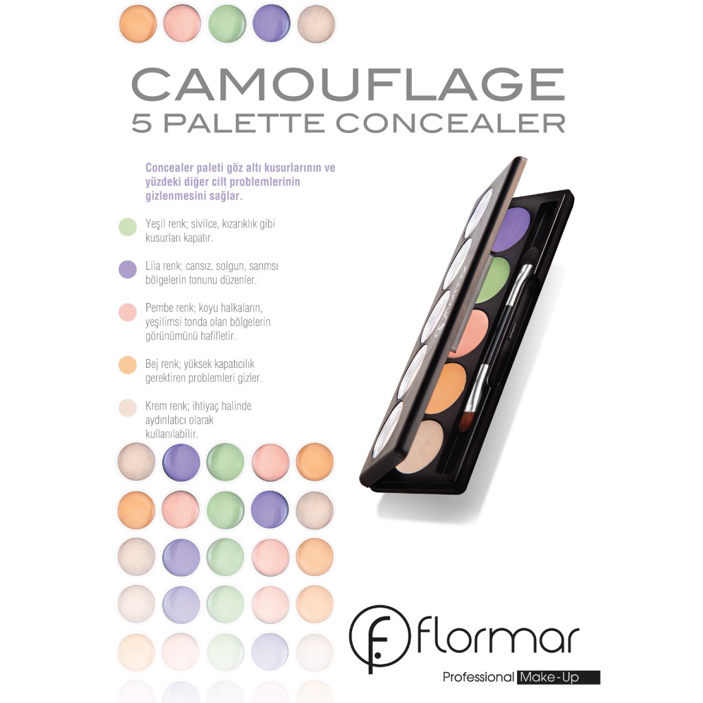 flormar camouflage palette concealer