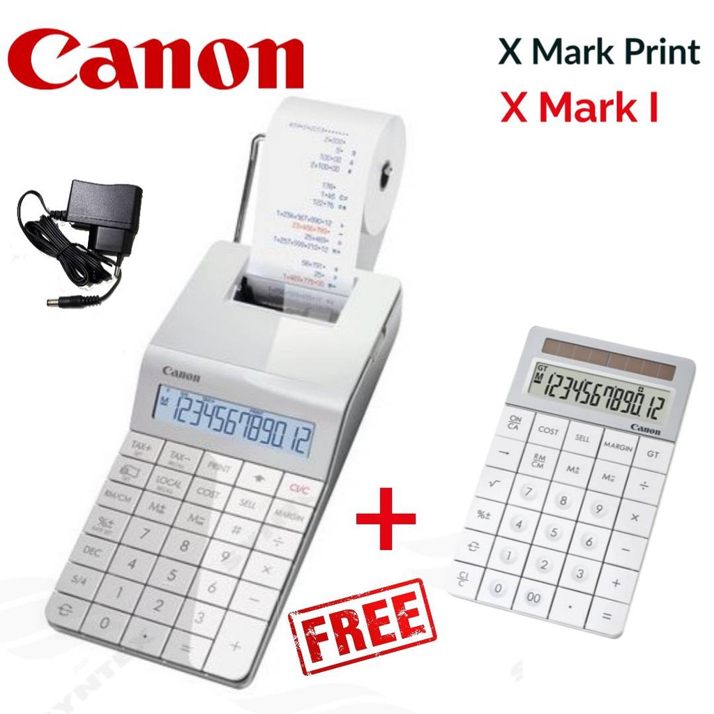เครื่องคิดเลขปริ้นกระดาษ​ CANON​ X Mark Print (White) + X Mark I (White)