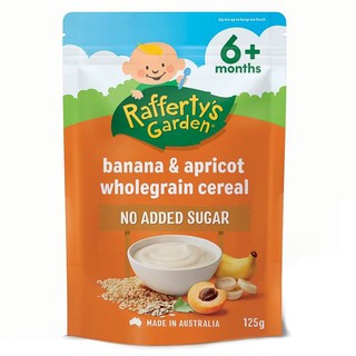 Raffertys Garden 6+ Months Banana &amp; Apricot Wholegrain Cereal 125g